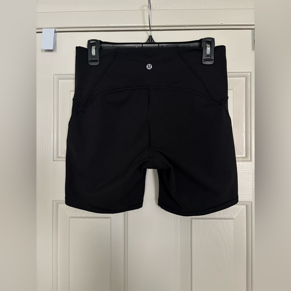 Lululemon train times 6 inch high waist shorts in black size 10 - Picture 2 of 6